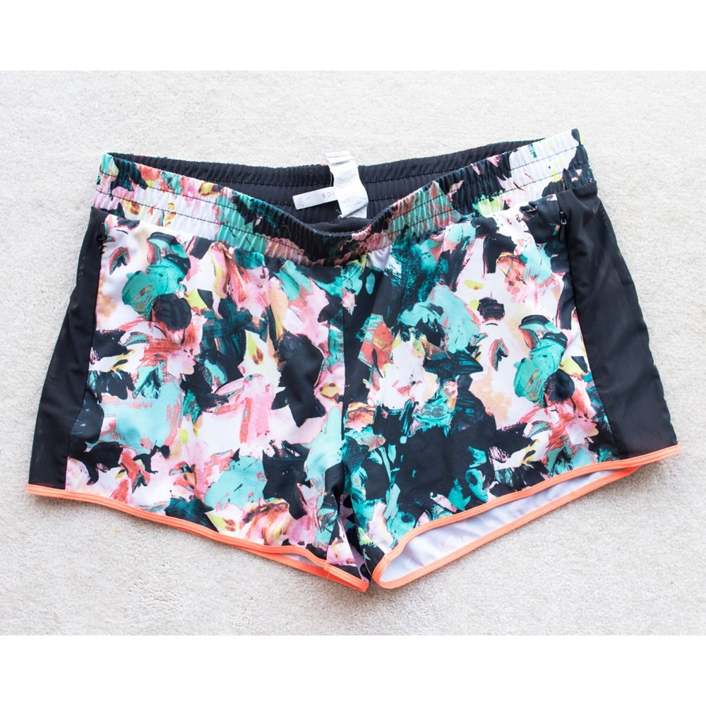 FABLETICS Floral Lined Athletic Shorts